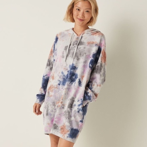 PINK Victoria's Secret Tops - PINK VS Tie Dye Hoodie Dress